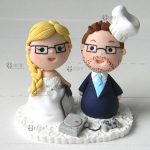 cake topper matrimonio, personalizzato in fimo