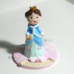 Cake Topper bambina - baby shower, battesimo, compleanno, comunione - personalizzato in Fimo
