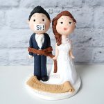 cake topper matrimonio - sposo legato - personalizzato in fimo