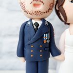 cake topper matrimonio - sposo uniforme marina militare - personalizzato in fimo