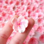 Bomboniere sakura fiori di ciliegio matrimonio - battesimo - comunione - cresima, personalizzate in fimo