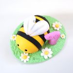 cake topper ape e fiore, primo compleanno, battesimo, bambino bambina, personalizzato in fimo