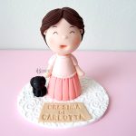 cake topper personalizzato in fimo fatto a mano artigianale, comunione - cresima, caricatura cartoon kawaii bambino bambina, statuina torta