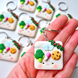 Bomboniere artigianali originali fatte a mano, bomboniere sorriso kawaii, bilancia cibo dolci cartoon kawaii, laurea in scienze della nutrizione, medico, dietista, alimentazione, personalizzate in fimo