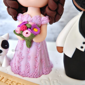 cake topper nuziale originale elegante personalizzato in fimo fatto a mano artigianale - idee matrimonio famiglia, nozze - sposi sposo sposa - matrimonio tema bridgerton netflix - statuine torta
