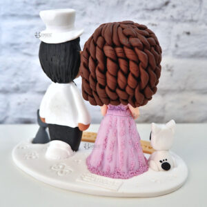 cake topper nuziale originale elegante personalizzato in fimo fatto a mano artigianale - idee matrimonio famiglia, nozze - sposi sposo sposa - matrimonio tema bridgerton netflix - statuine torta