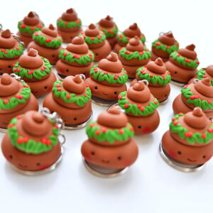 Bomboniere artigianali originali fatte a mano, bomboniere cacca cacchine laureate, cacchina cartoon con sorriso kawaii, laurea medico gastroenterologo gastroenterologia, personalizzate in fimo, medicina