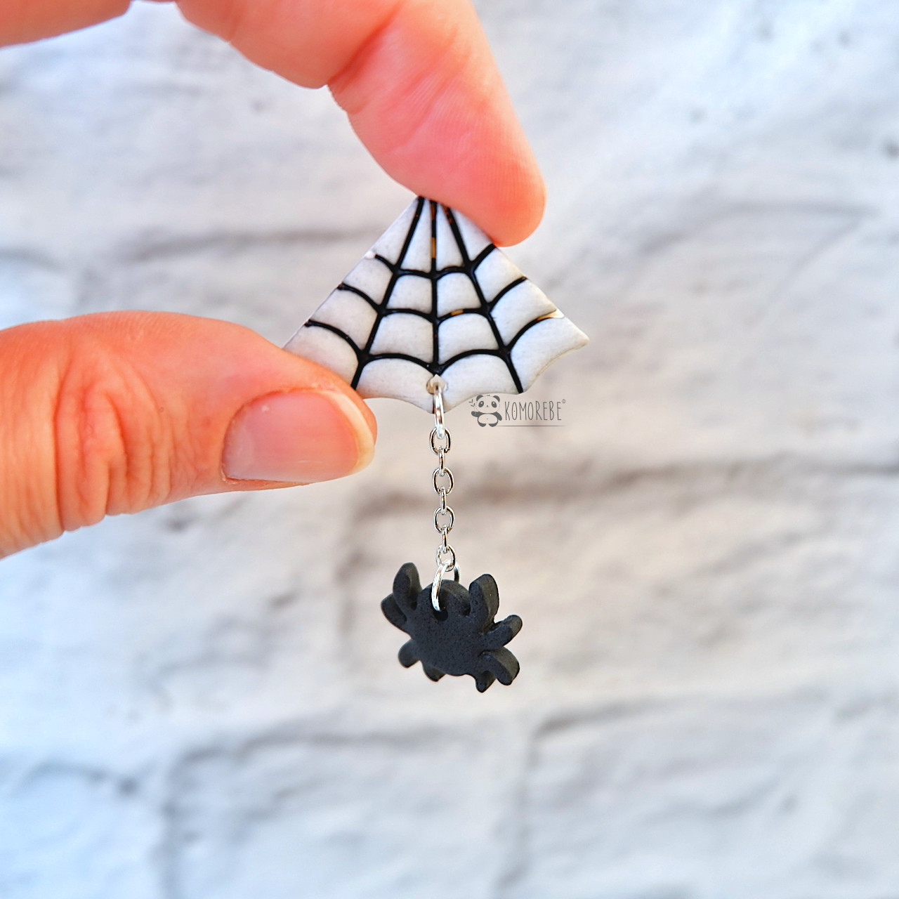 Orecchini Ragnatela Ragno Fimo Halloween