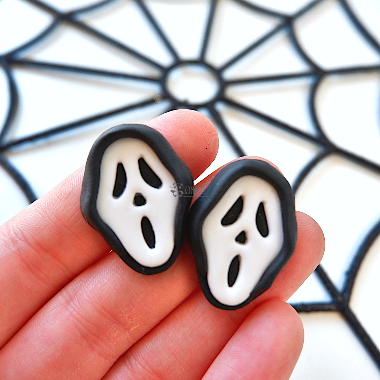 Scream Ghostface Fimo Orecchini