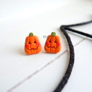 Zucche Orecchini Halloween Fimo