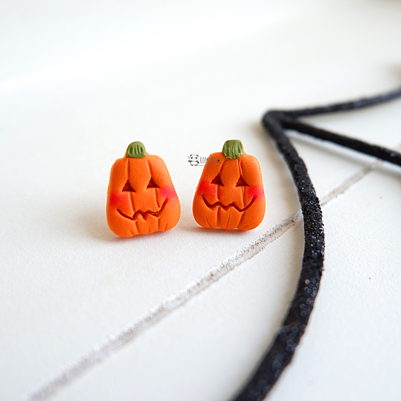 Zucche Orecchini Halloween Fimo